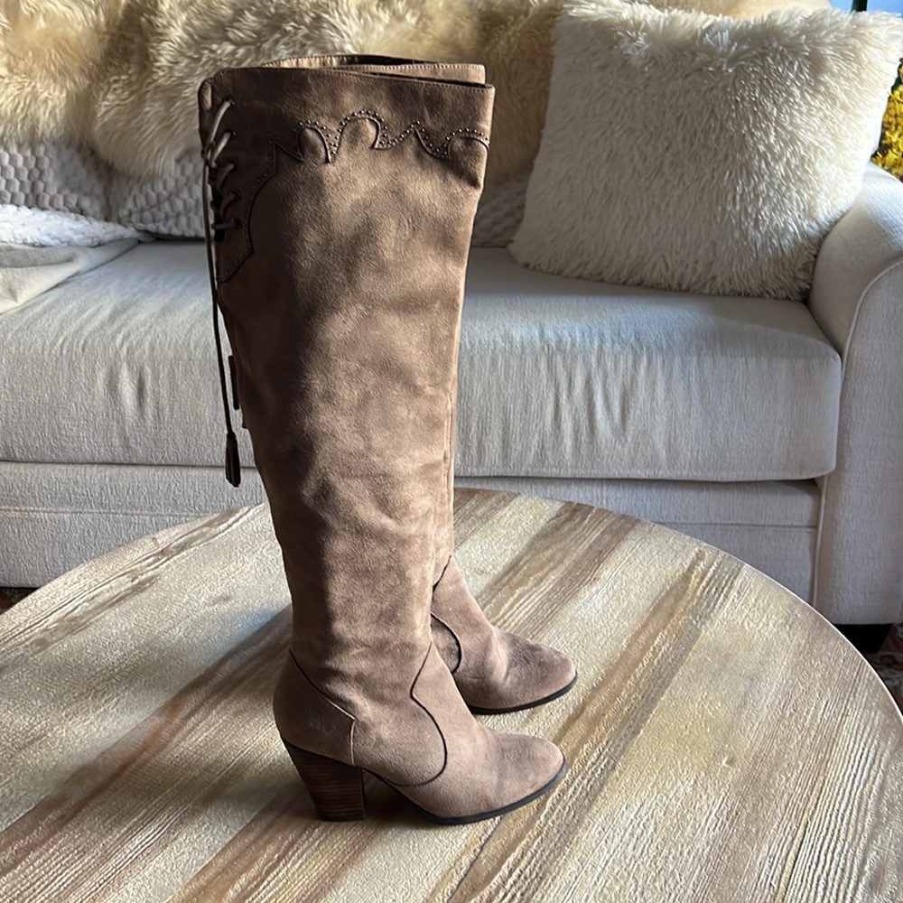 Report faux suede - over the knee boots🎁